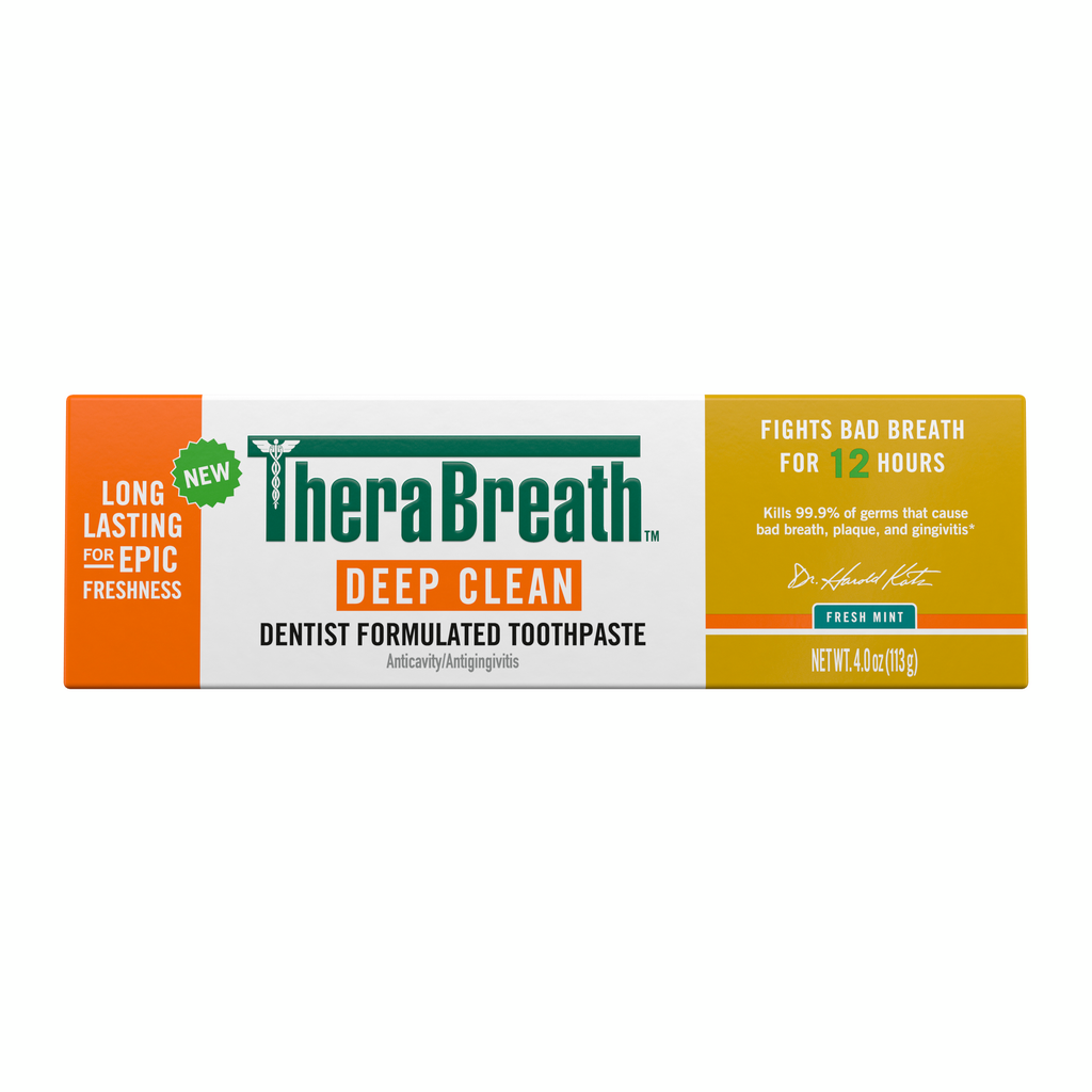 TheraBreath Deep Clean Toothpaste, Helps Fight Bad Breath, Fresh Mint wCOU